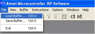 Microcontroller ATMEL ISP Software